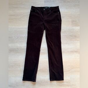 LAUREN Ralph Lauren Corduroy Straight-Leg Pants Women’s Size 6 Brown Classic LRL